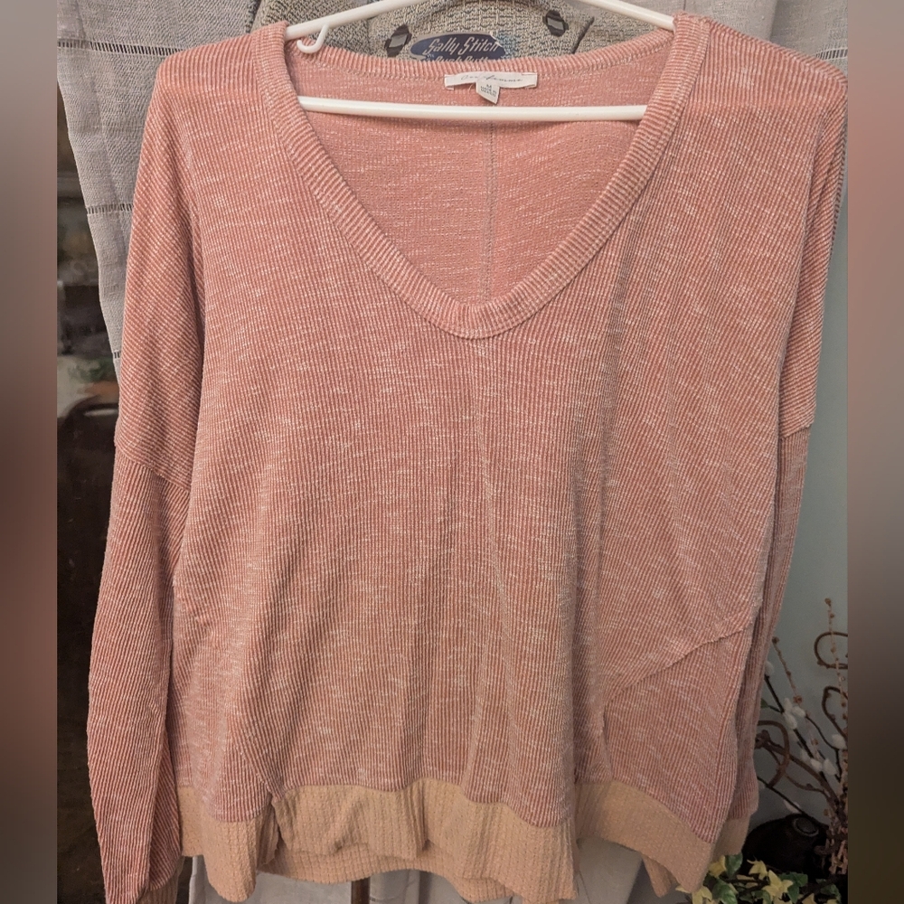 Shirt, Terra Cotta V-Neck
